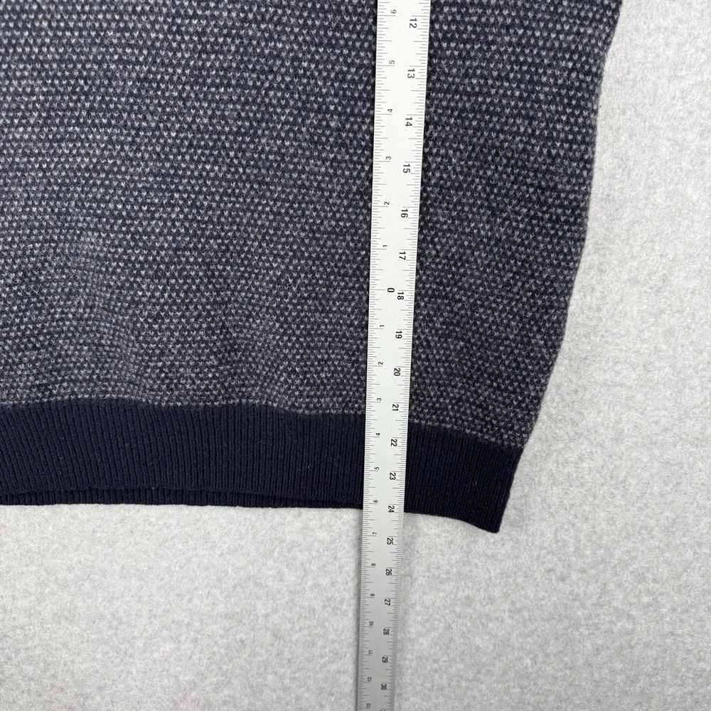 J Crew Sweater Mens Medium Blue‎ Lambs Wool Heavyweight Cowl Neck Pullover